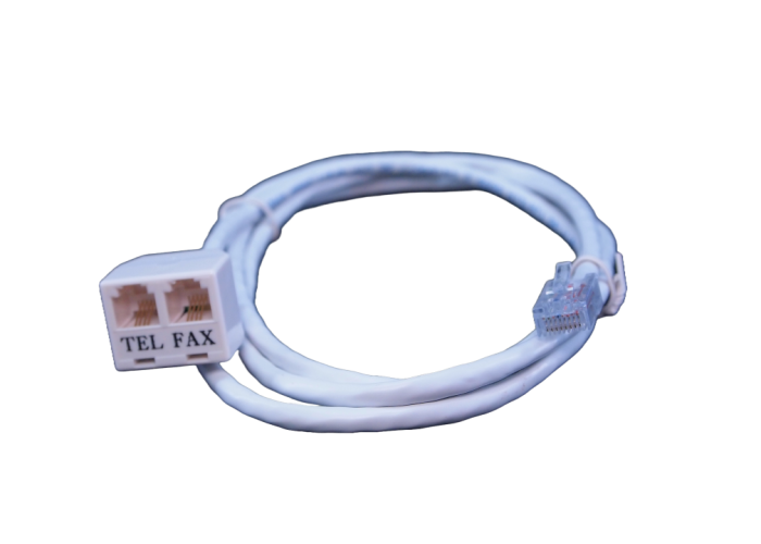 Netcoms AMP RJ45 Plug T568-A wiring W/1.5 metre 4 pairs Cat.5e UTP Pigtail to Dual RJ11 Socket Y-Adapter, White