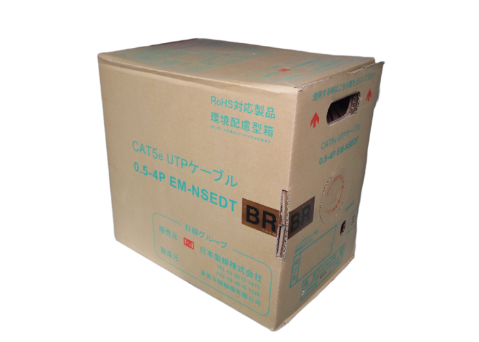 Nippon Seisen 0.5-4P EM-NSEDT BR 24G, 4 Prs LSZH Cat.5e UTP Cable, Brown, 300 Metres/Box