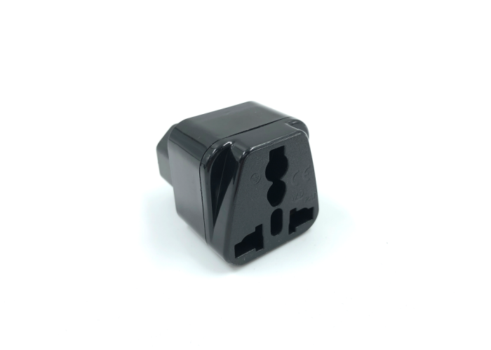 WA320 IEC320 C14 to Universal Socket Hybrid Adapter, Black