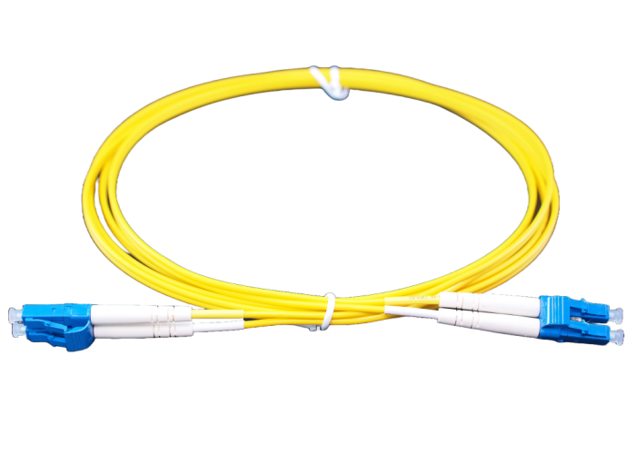 NISSEN LC/UPC to LC/UPC Duplex, OS2, 9/125um, 2.0mm Fiber Patchcord, Yellow Colour,  LSZH, 2 metres
