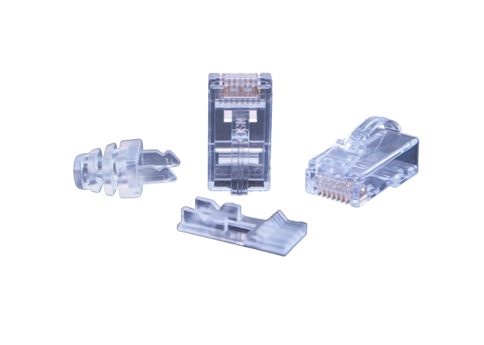 Nissencabling PC6Q5KL5-03NEA 28AWG RJ45 Cat.6 Modular Plug with Transparent Slim Boot (NICsys Patent) (100 pcs)